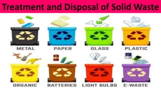 Treatment and Disposal of Solid Waste
 