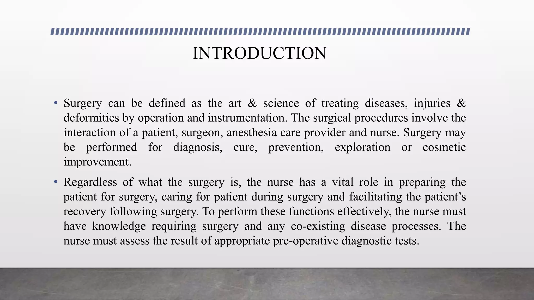 Treatment aspects : Pre/Post Operative Care & Pharmacological Aspects ...