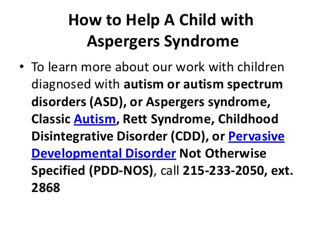 Treatment for a child with aspergers syndrome