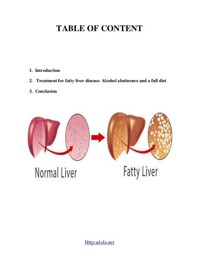 How to treat alcoholic fatty liver disease?
