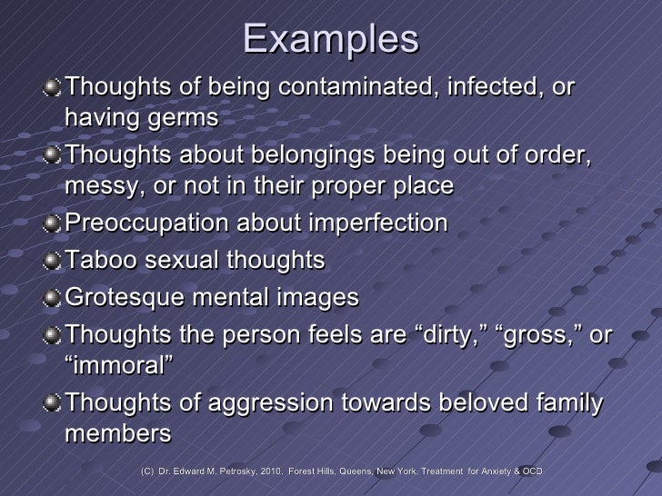 ocd thoughts examples Ocd obsessive thoughts examples.