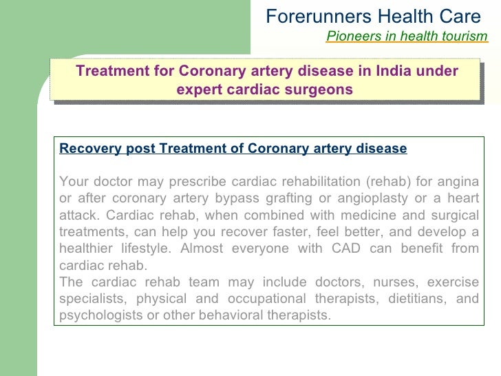 Treatment for Coronary artery disease in India under expert cardiac s…