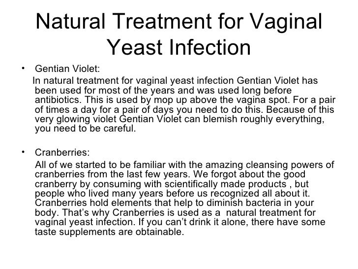 Treatment for Vaginal Yeast Infection