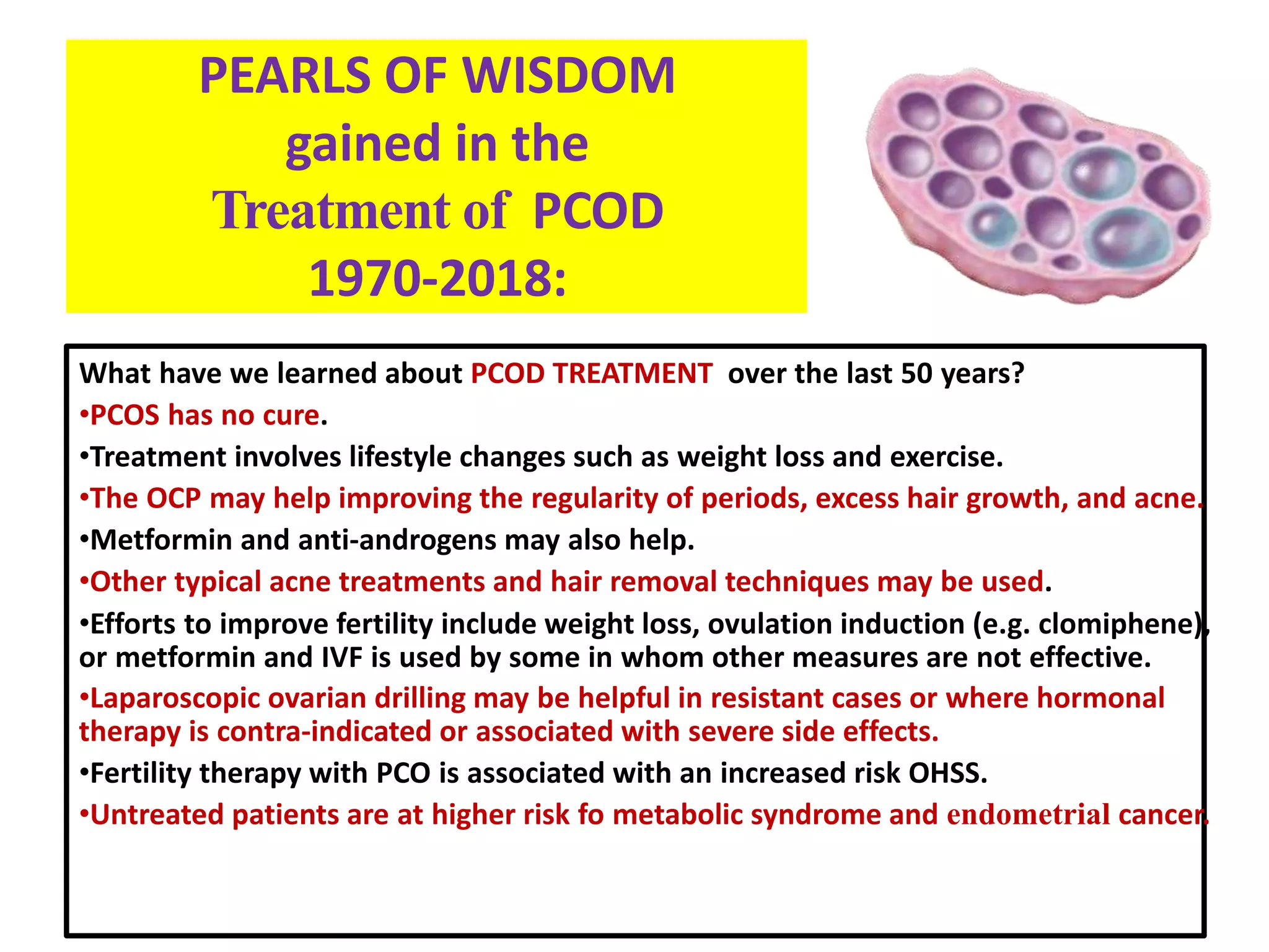 Treatment guid line 2018 PCOD Treatment by Dr Sharda Jain Dr Jyoti ...
