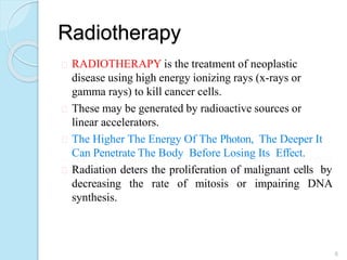 (Treatment modality) radiation therapy for cancer | PPTX