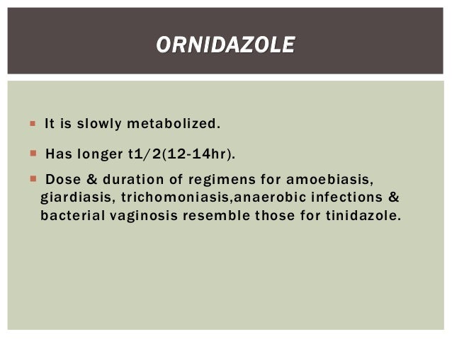 Tinidazole Dosage For Bv