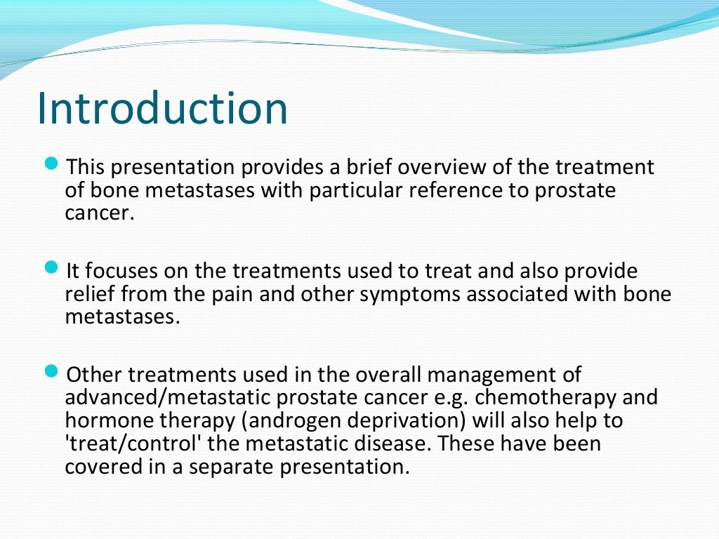 Treatment of bone metastases