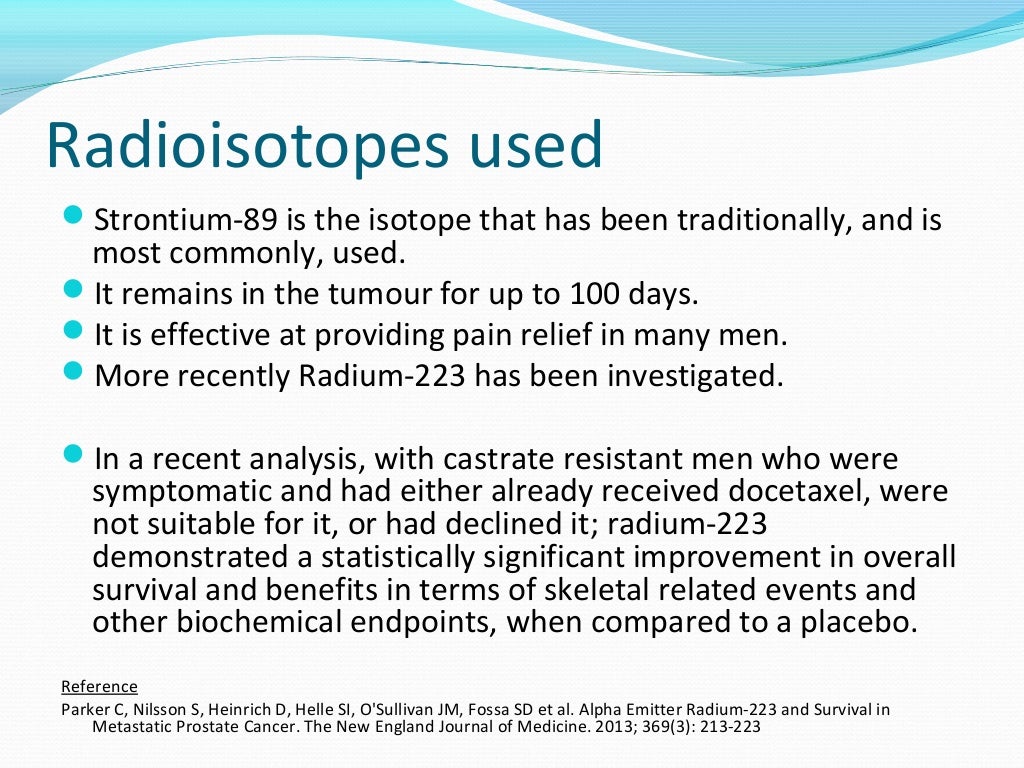 Treatment of bone metastases
