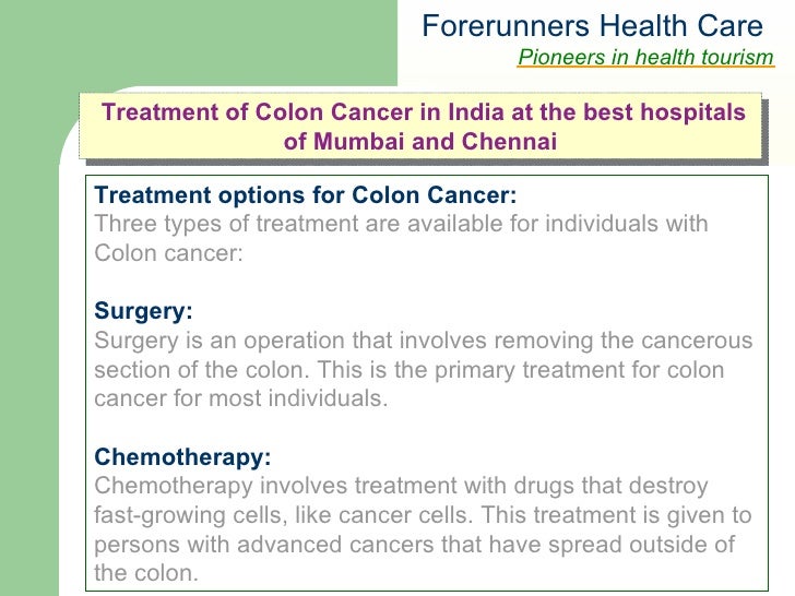 Treatment Of Colon Cancer In India At The Best Hospitals Of Mumbai An
