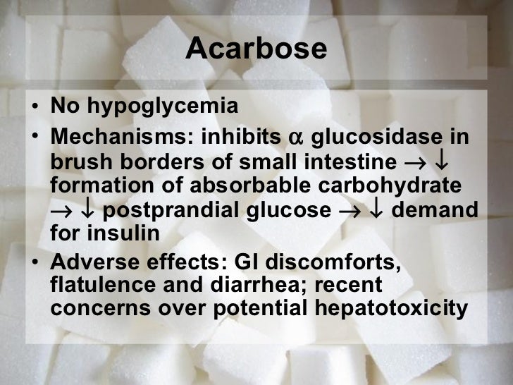 Acarbose Postprandial Hypoglycemia