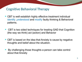 Treatment of Generalized anxiety disorder .pptx