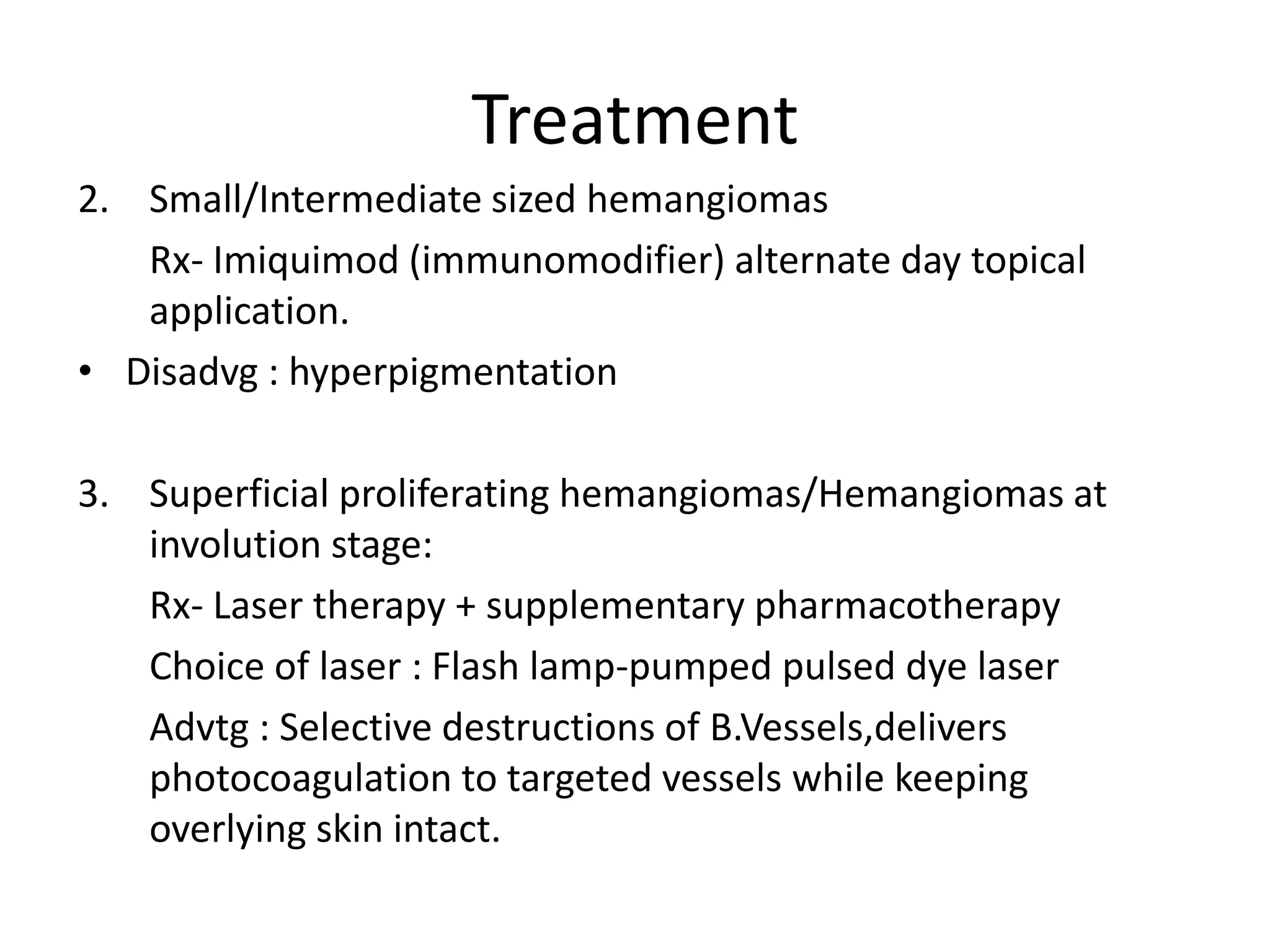 Treatment of Hemangioma | PPTX