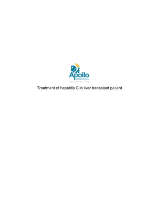 Treatment of hepatitis C in liver transplant patient
 