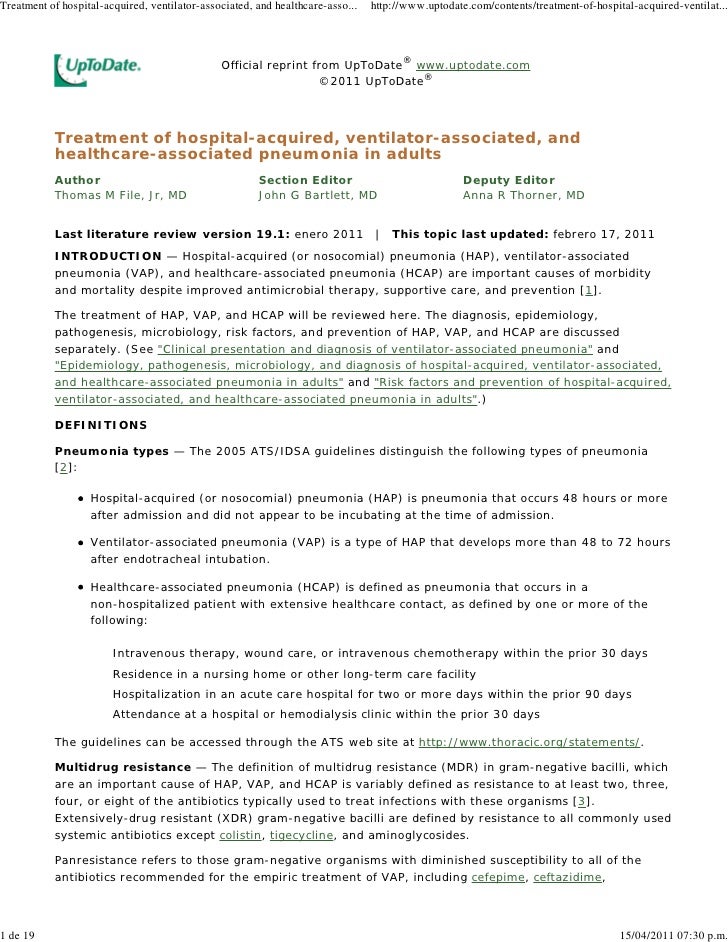 hospital acquired pneumonia case study essay Essay about health associated infections:: pneumonia can also become a hospital acquired twenty five thousand dollars per case,. hospital acquired pneumonia case study essay Essay about health associated infections:: pneumonia can also become a hospital acquired twenty five thousand dollars per case,.