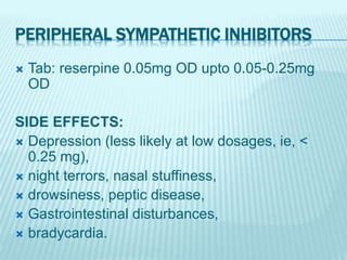 Tab Reserpine Treatment of hypertension-دلـــوړ فــشـــار درمـــلــــنــــه | PPSX