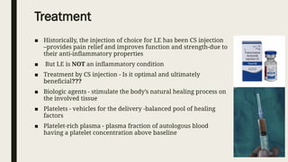 TREATMENT OF LATERAL EPICONDYLITIS managing | PPTX