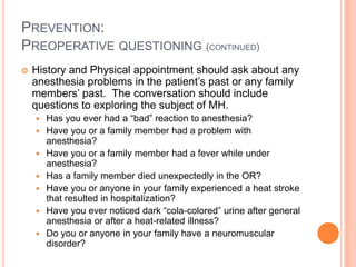 Treatment of malignant hyperthermia in an outpatient surgery center | PPTX