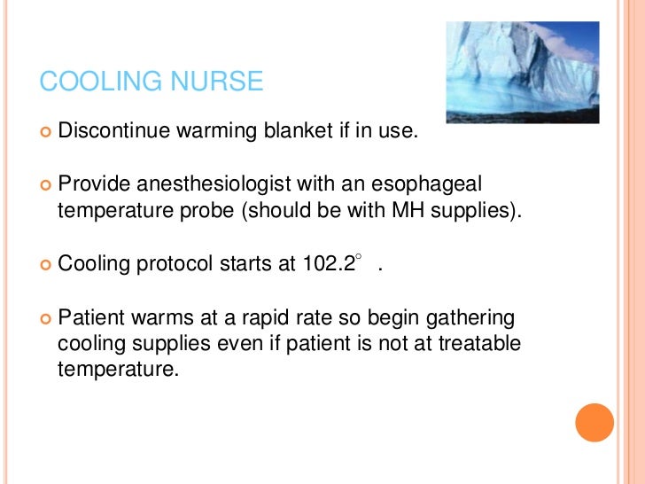 Treatment of malignant hyperthermia in an outpatient surgery center