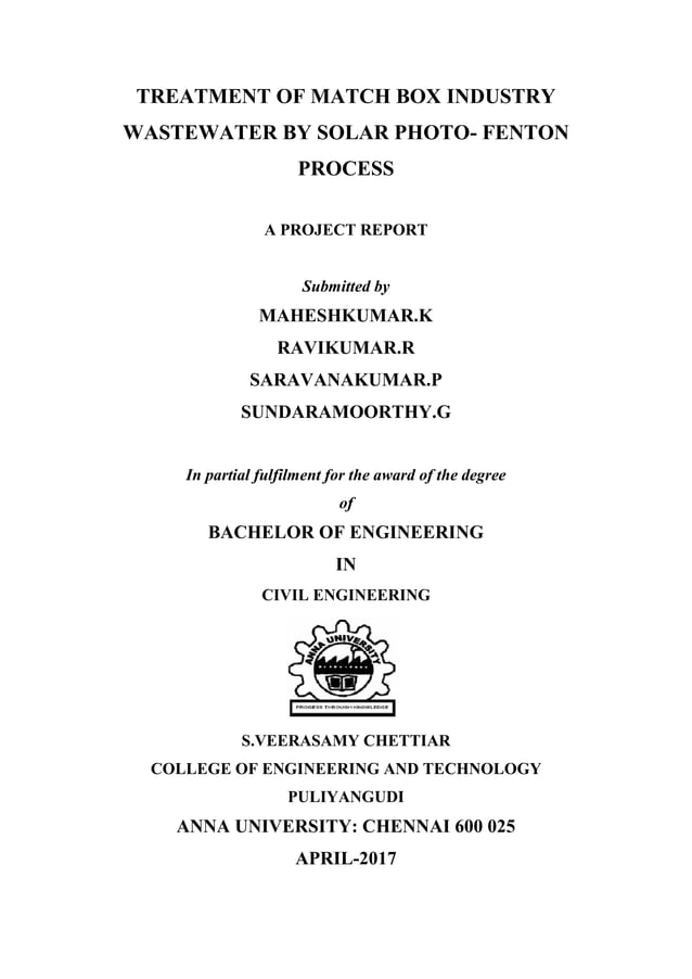 Treatment of match box industry PDF