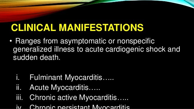 Treatment of myocarditis
