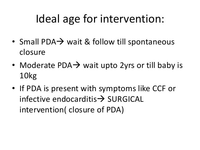 Indocin For Pda Closure