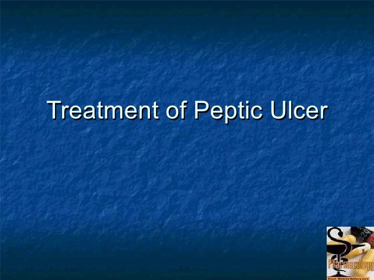Treatment of peptic ulcer