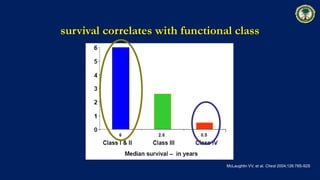 survival correlates with functional class
McLaughlin VV, et al. Chest 2004;126:78S-92S
 