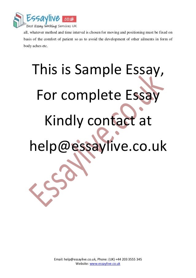 reflective essay pressure sore This article identifies pressure ulcers as problems in people's lives get full essay that it is important to incorporate different methods as provided in the nursing guidelines for the prevention of pressure ulcers knowledge on pressure ulcer prevention among nursing professionals. reflective essay pressure sore This article identifies pressure ulcers as problems in people's lives get full essay that it is important to incorporate different methods as provided in the nursing guidelines for the prevention of pressure ulcers knowledge on pressure ulcer prevention among nursing professionals.