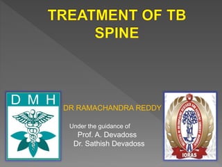 DR RAMACHANDRA REDDY
Under the guidance of
Prof. A. Devadoss
Dr. Sathish Devadoss
 