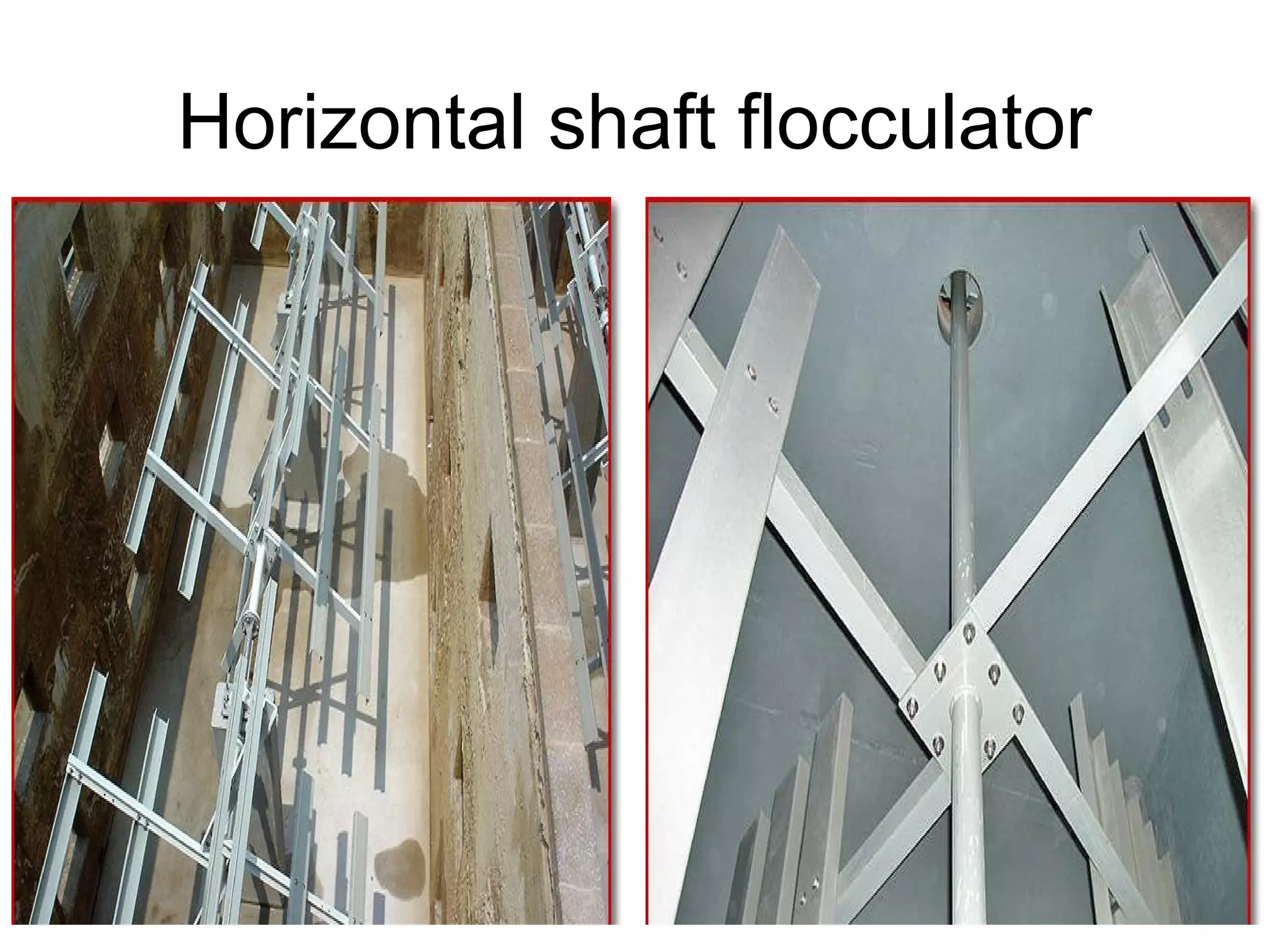 Horizontal shaft flocculator
 