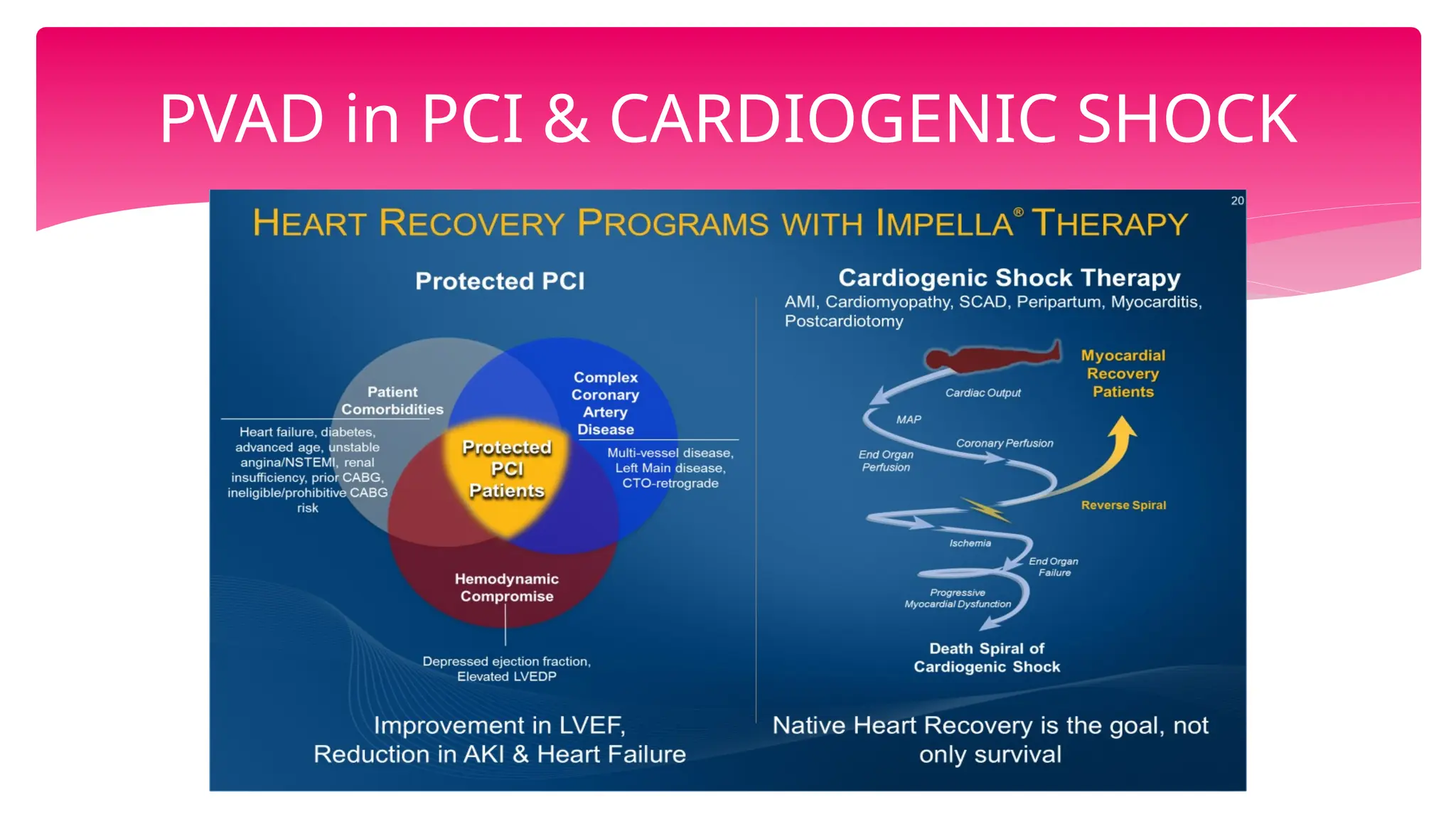 PVAD in PCI & CARDIOGENIC SHOCK
 