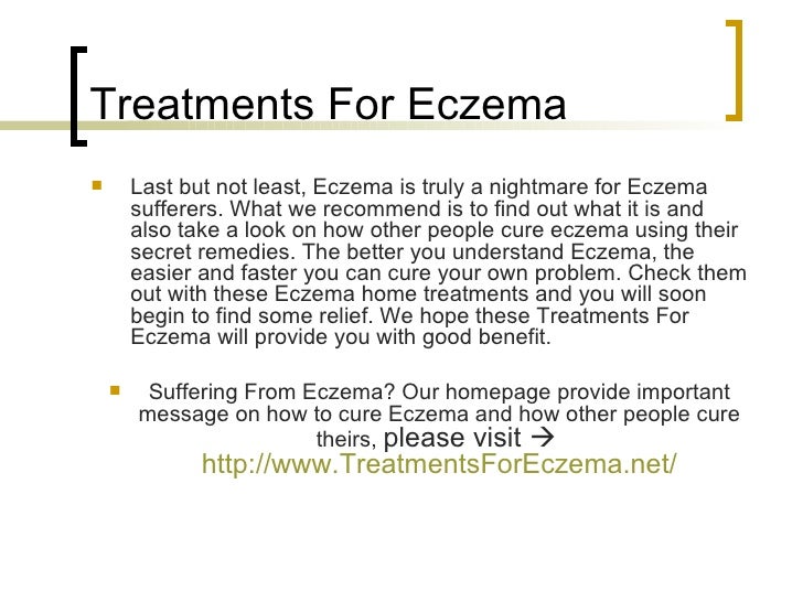Treatments For Eczema