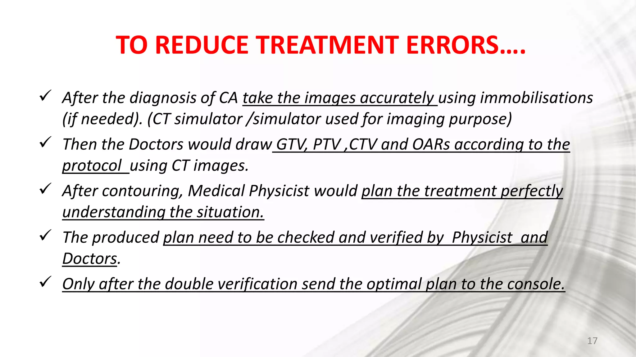 Treatment verification and set up errors | PPTX