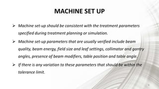 Problem Setting Up Machine Treatment verification and set up errors | PPTX
