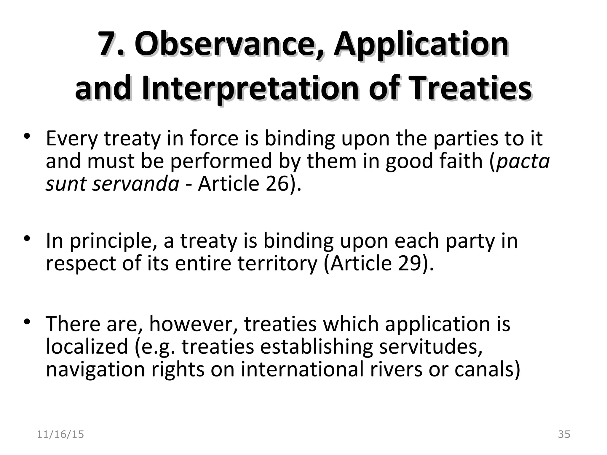 Law of Treaties - International Law | PPT