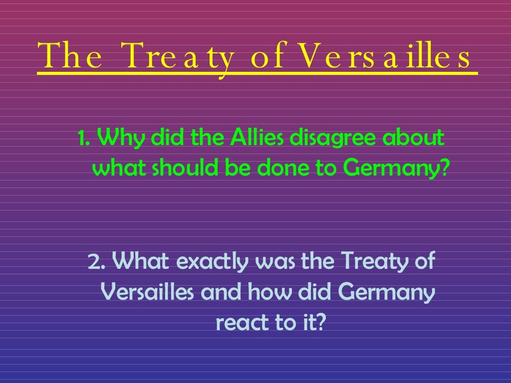 Treaty of Versailles