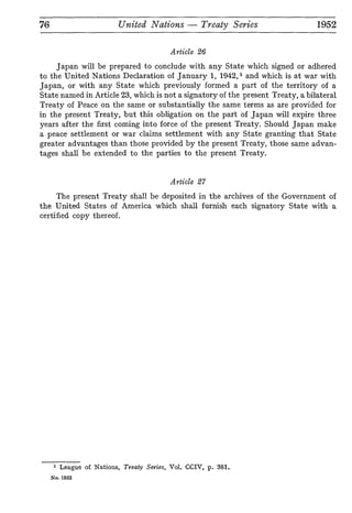 Treaty of San Francisco | PDF