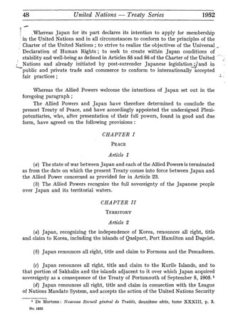 Treaty of San Francisco | PDF