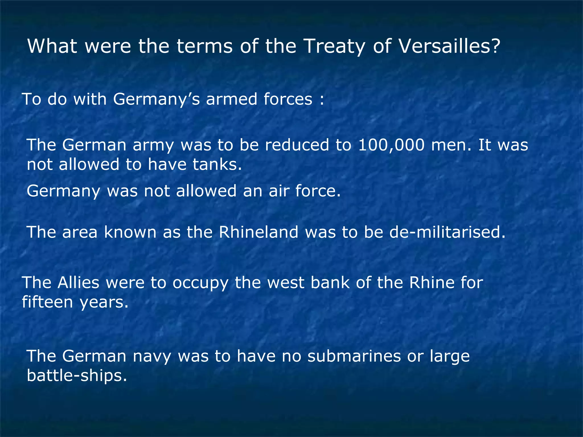 Treaty of Versailles PPT