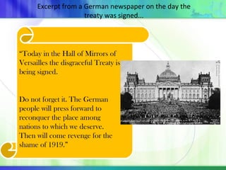 Treaty Of Versailles And World Depression Ppt