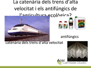La catenària dels trens d’alta velocitat i els antifúngics de l’agricultura ecològica? ant  antifúngics  catenària dels trens d’alta velocitat Acer 