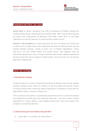 Treball Del Llibre (Seminari)