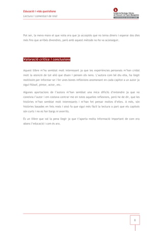 Treball Del Llibre (Seminari)