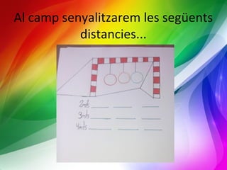 Al camp senyalitzarem les següents 
distancies... 
 