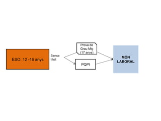 ESO: 12 -16 anys Sense títol: PQPI MÓN LABORAL Prova de Grau Mig (17 anys) 