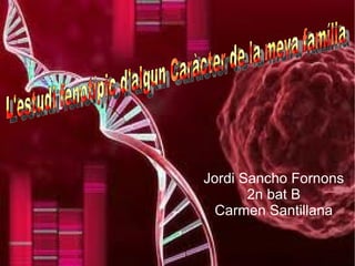 Jordi Sancho Fornons
       2n bat B
  Carmen Santillana
 