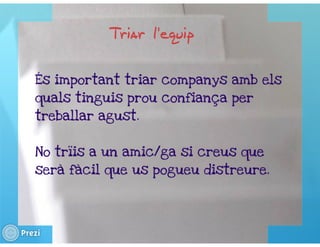 Fer un bon treball en equip