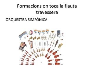 Formacions on toca la flauta
             travessera
ORQUESTRA SIMFÒNICA
 