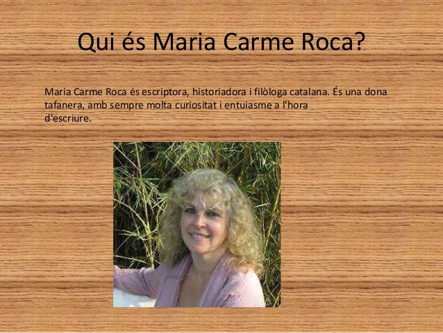 Resultat d'imatges de MARIA CARME ROCA