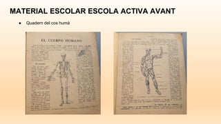 MATERIAL ESCOLAR ESCOLA ACTIVA AVANT
● Quadern del cos humà
 
